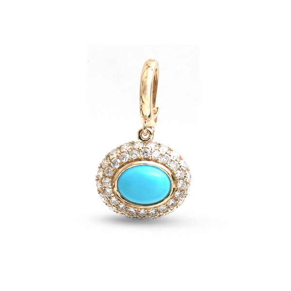 Turquoise Diamond Pendant