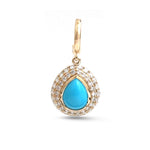 Turquoise Diamond Pendant