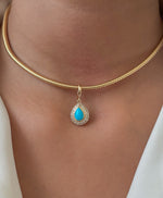 Turquoise Diamond Pendant
