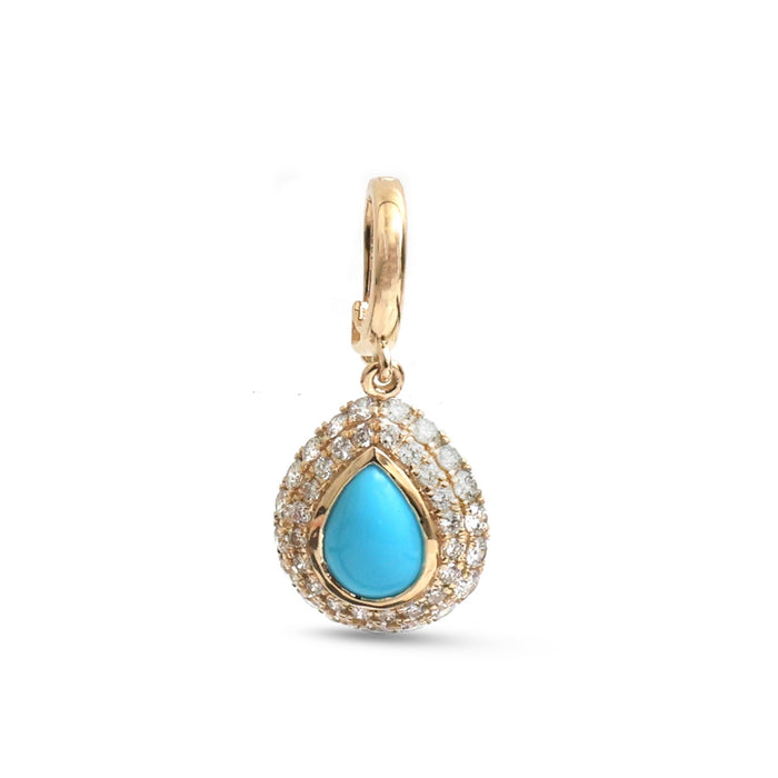 Turquoise Diamond Pendant