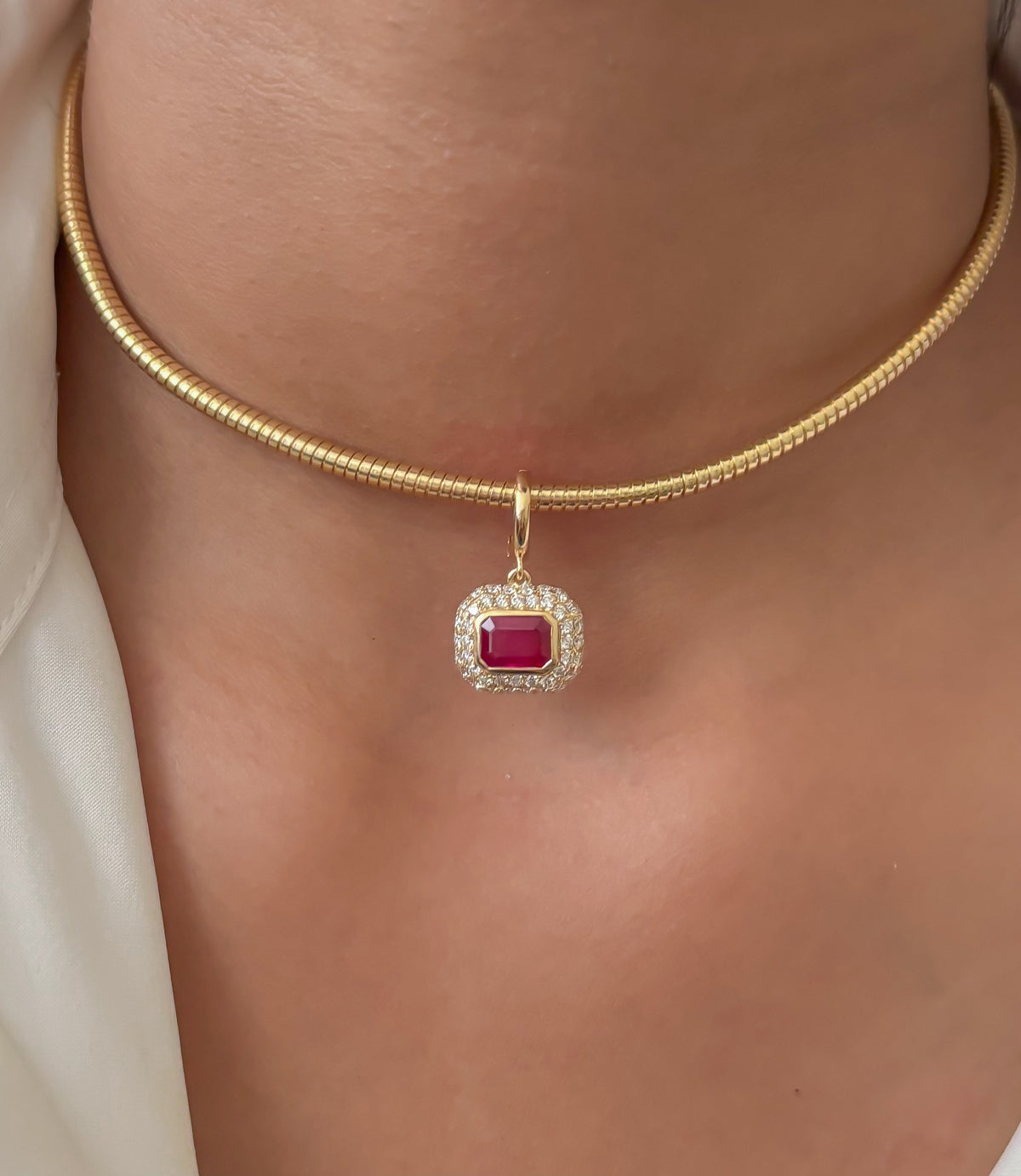 Ruby Diamond Pendant