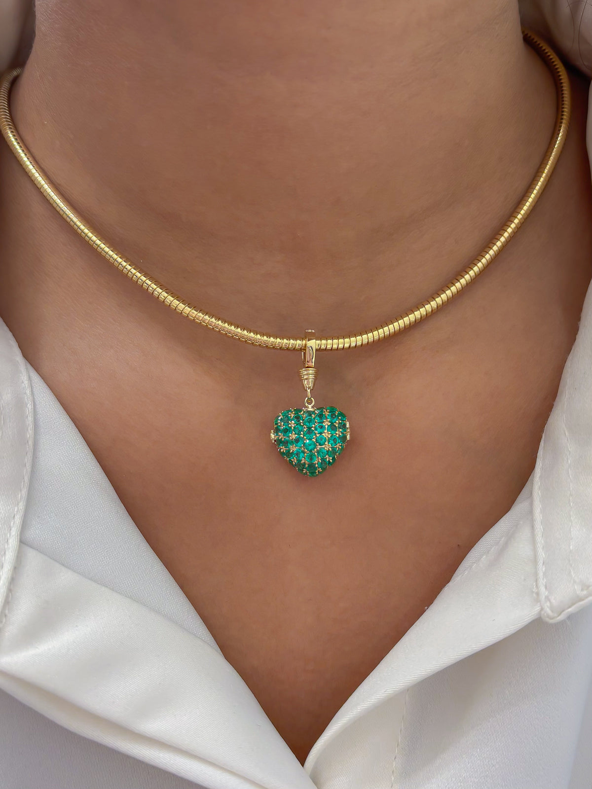 Pink Sapphire Emerald Pendant