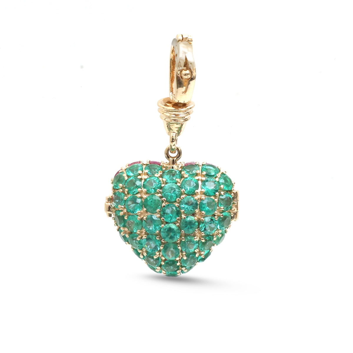 Pink Sapphire Emerald Pendant