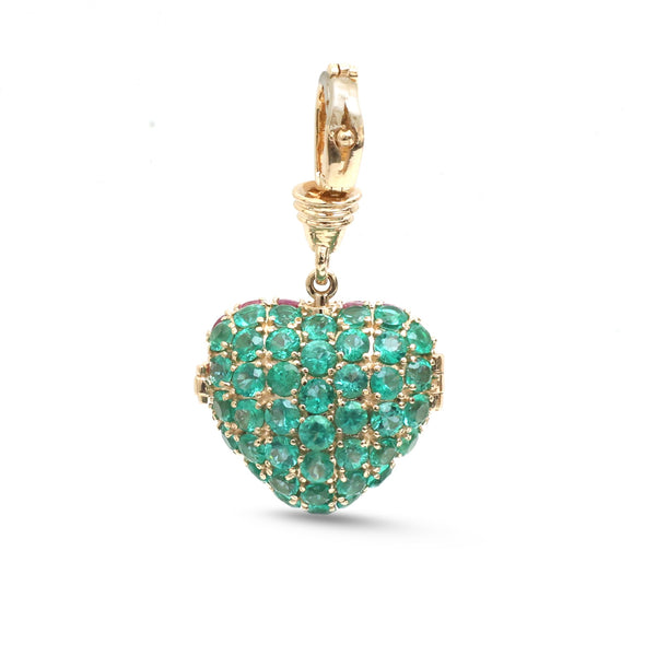 Pink Sapphire Emerald Pendant