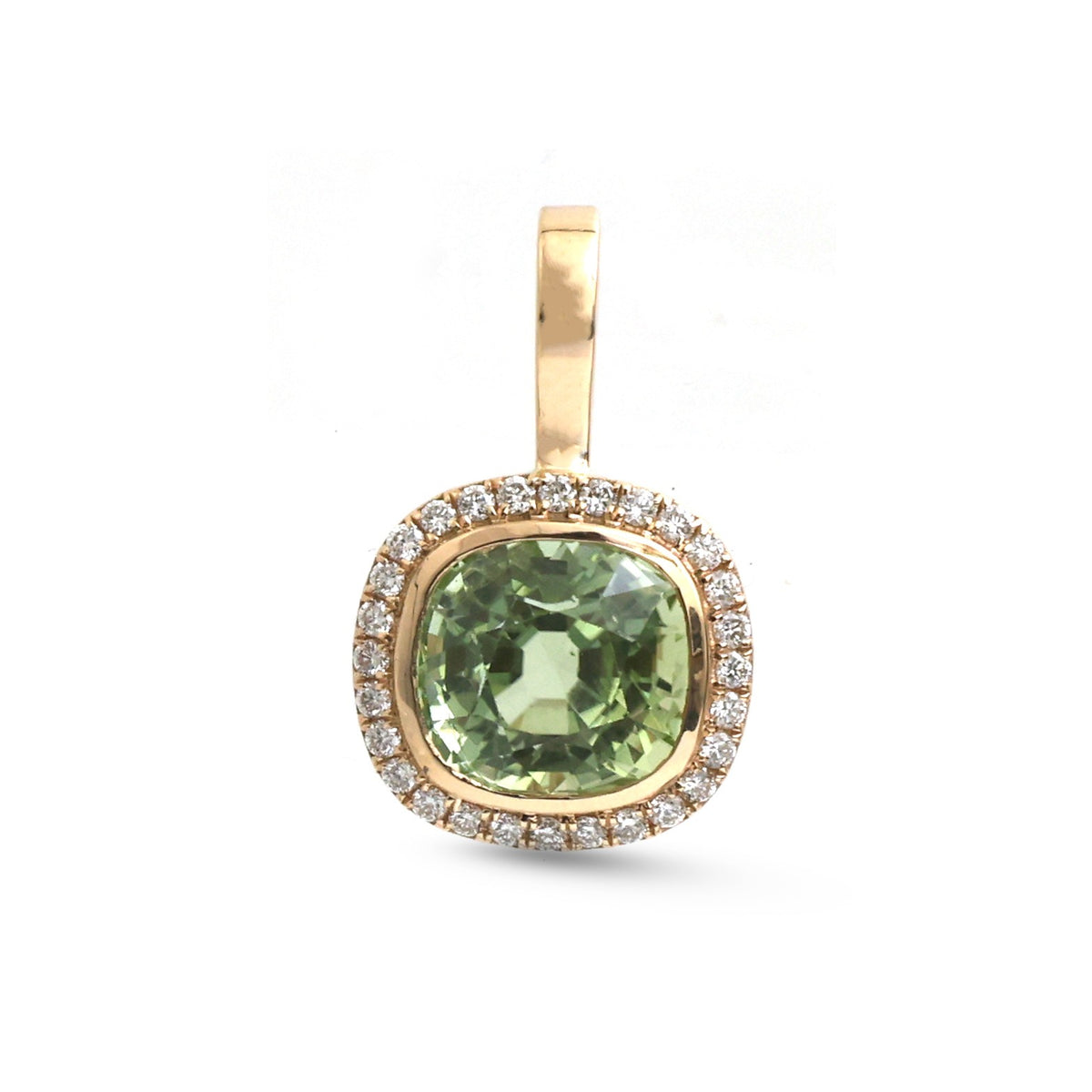 Tourmaline Mix Diamond Pendant