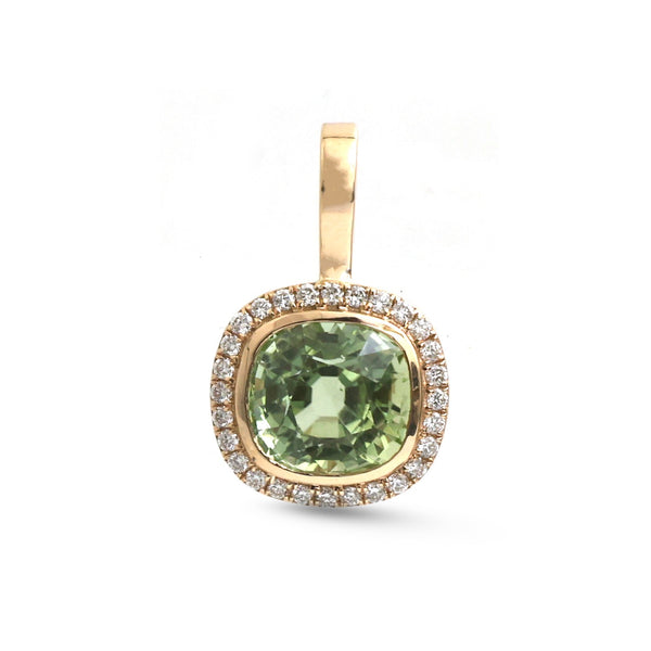 Tourmaline Mix Diamond Pendant