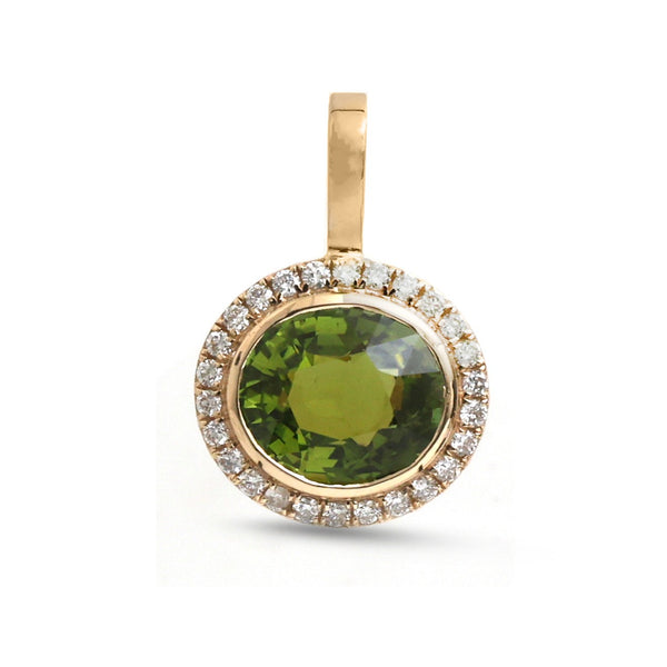 Tourmaline Mix Diamond Pendant