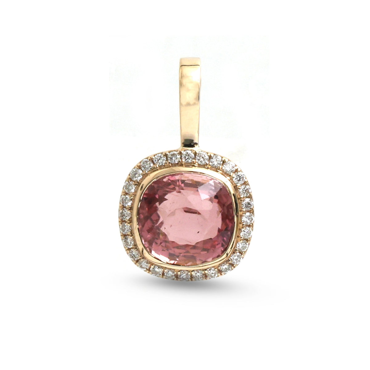 Tourmaline Mix Diamond Pendant