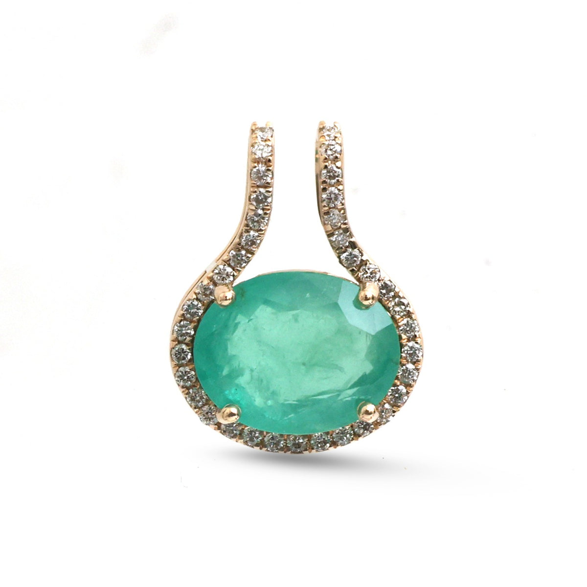 Emerald Diamond Pendant