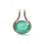 Emerald Diamond Pendant