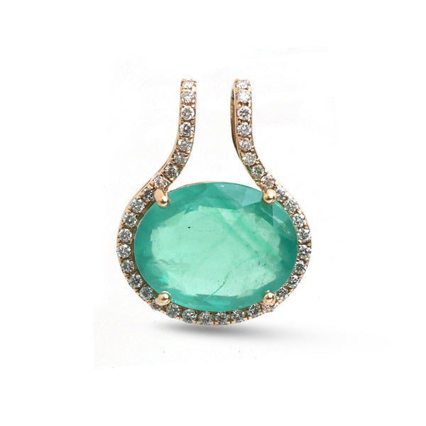 Emerald Diamond Pendant