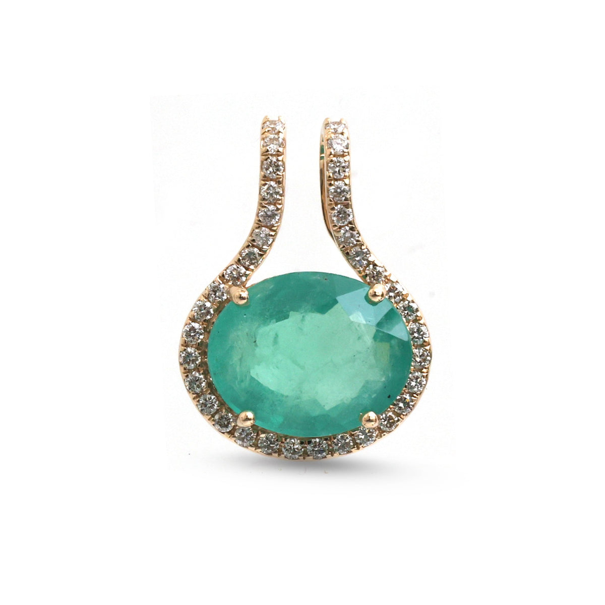 Emerald Diamond Pendant