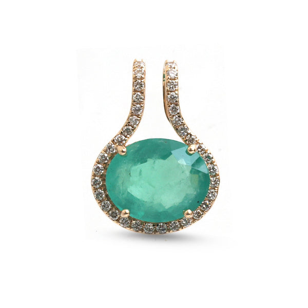 Emerald Diamond Pendant