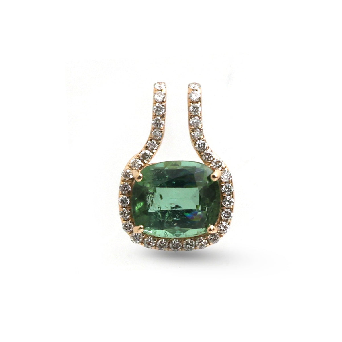 Tourmaline Mix Diamond Pendant