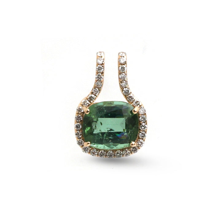 Tourmaline Mix Diamond Pendant