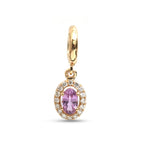 Pink Sapphire Diamond Pendant