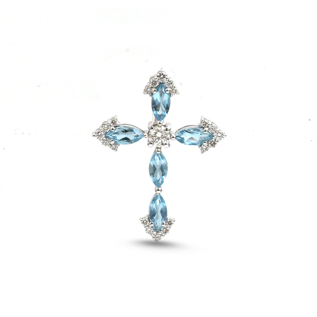 Aquamarine Diamond Pendant