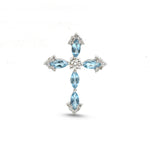 Aquamarine Diamond Pendant