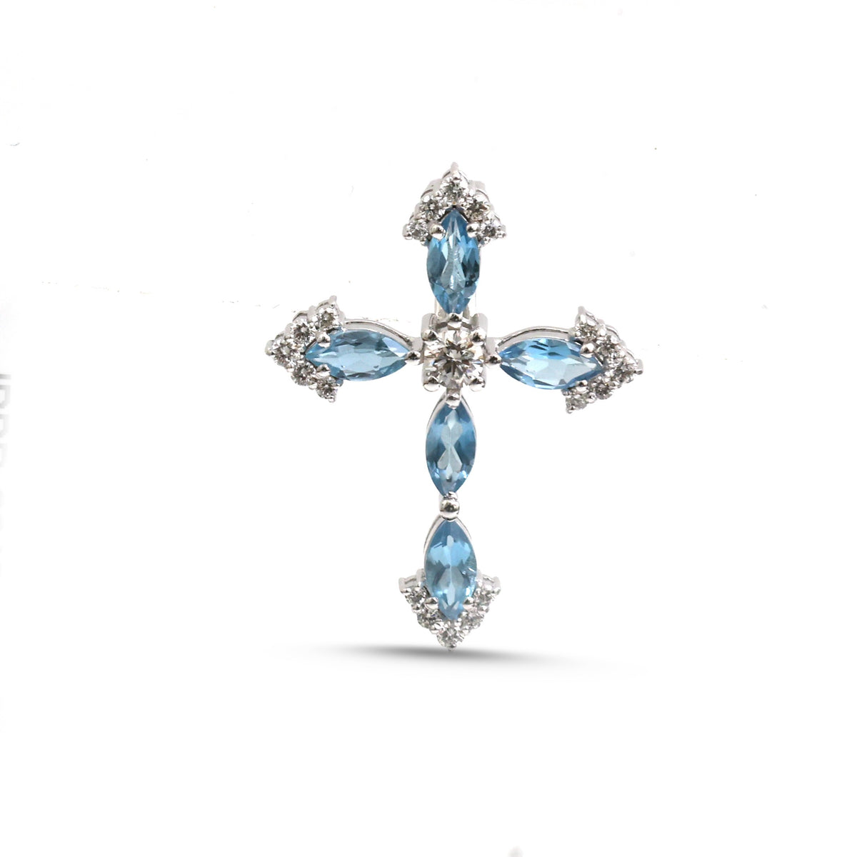 Aquamarine Diamond Pendant