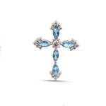 Aquamarine Diamond Pendant