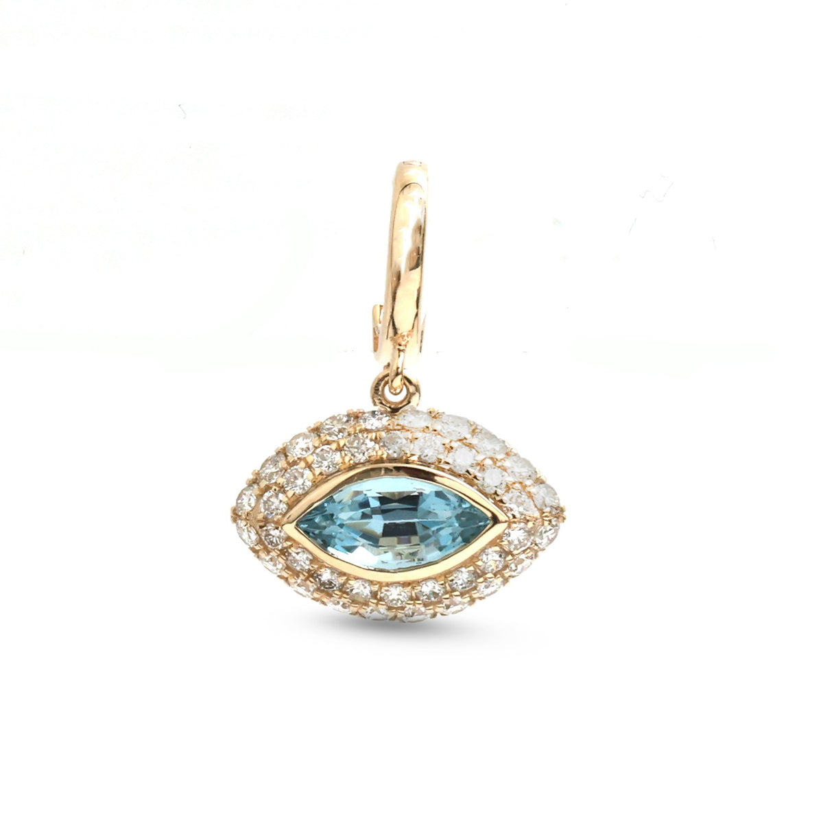 Aquamarine Diamond Pendant
