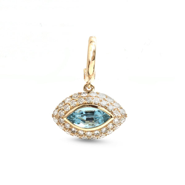 Aquamarine Diamond Pendant