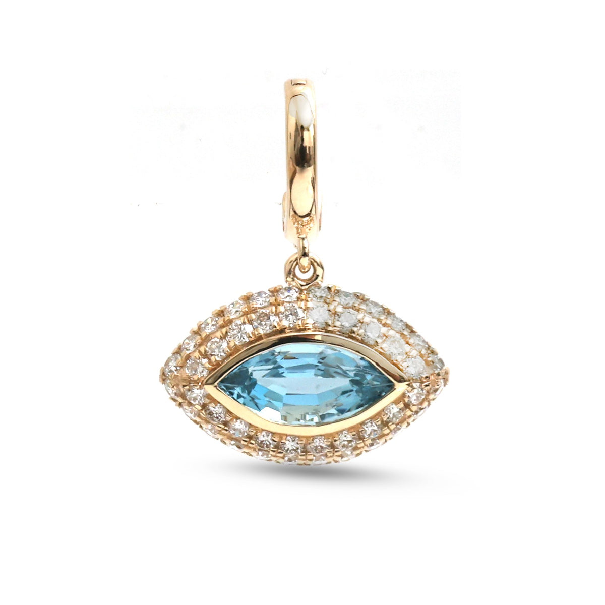 Aquamarine Diamond Pendant