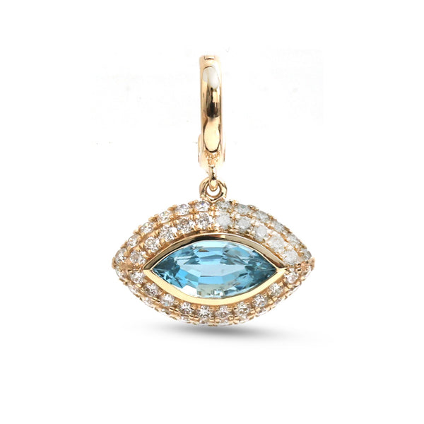 Aquamarine Diamond Pendant