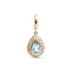 Aquamarine Diamond Pendant