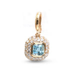Aquamarine Diamond Pendant