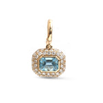 Aquamarine Diamond Pendant