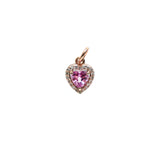 Pink Sapphire Diamond Pendant