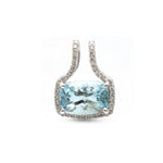 Aquamarine Diamond Pendant