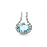 Aquamarine Diamond Pendant