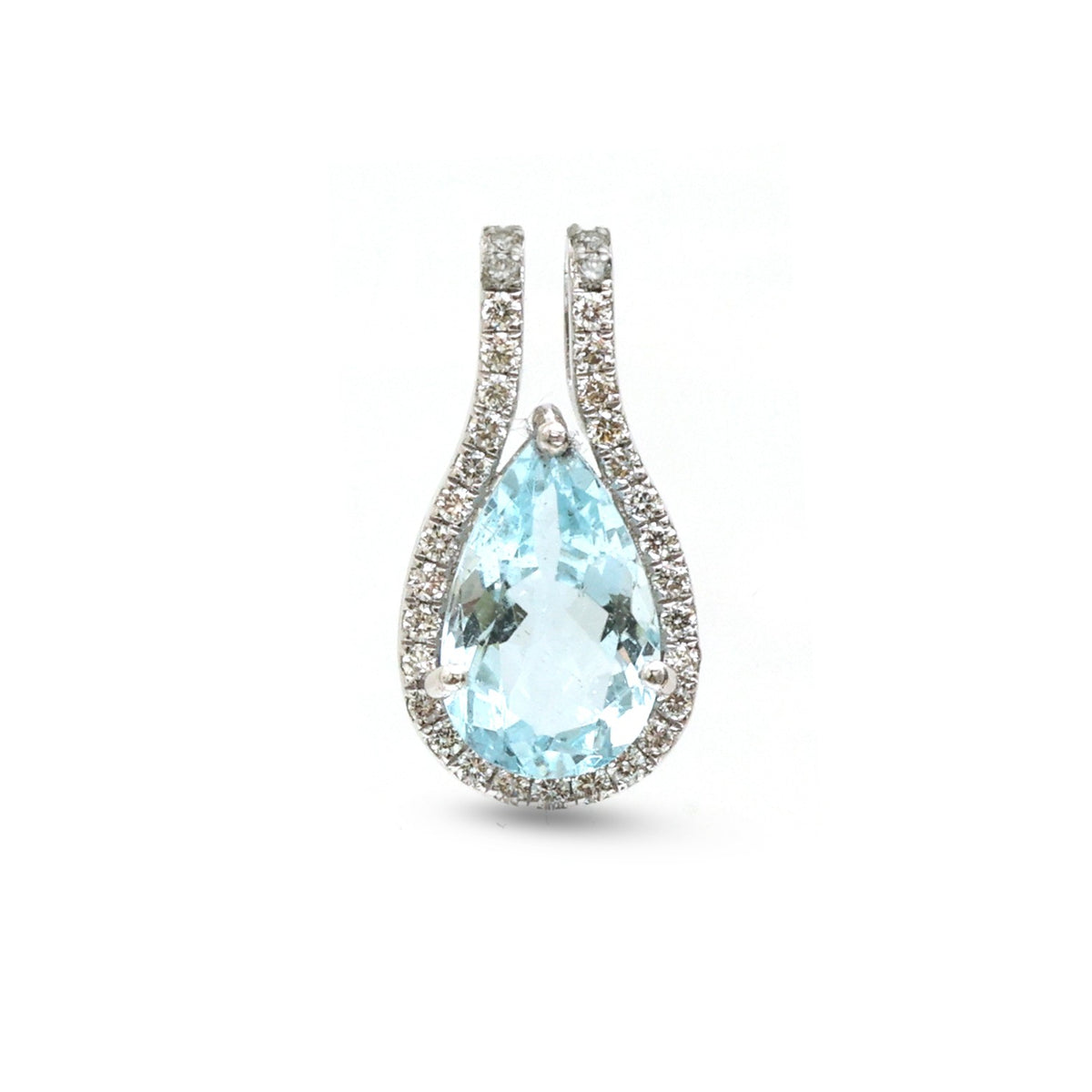 Aquamarine Diamond Pendant