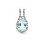 Aquamarine Diamond Pendant