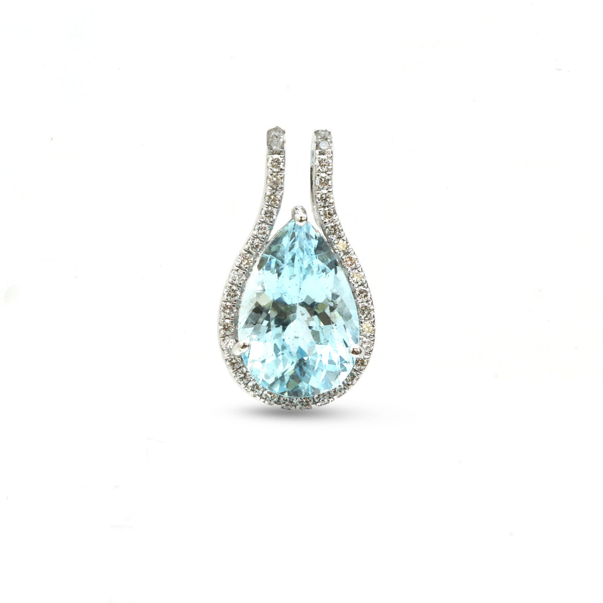 Aquamarine Diamond Pendant