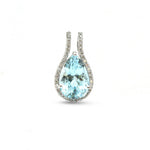 Aquamarine Diamond Pendant