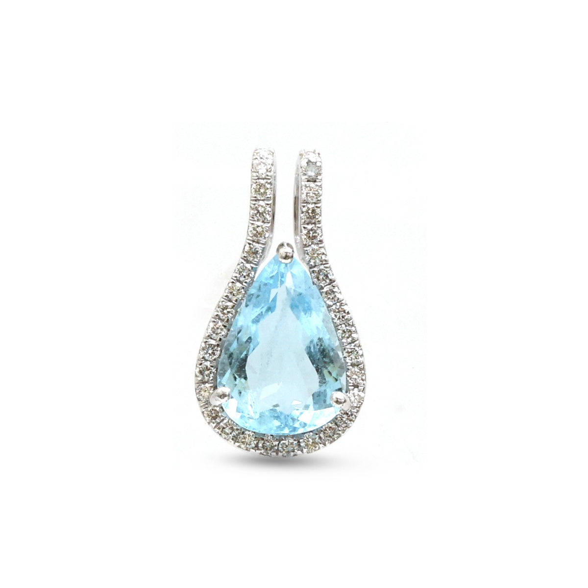 Aquamarine Diamond Pendant