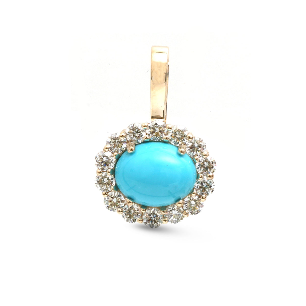 Turquoise Diamond Pendant