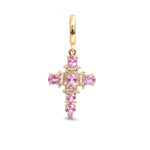 Pink Sapphire Diamond Pendant