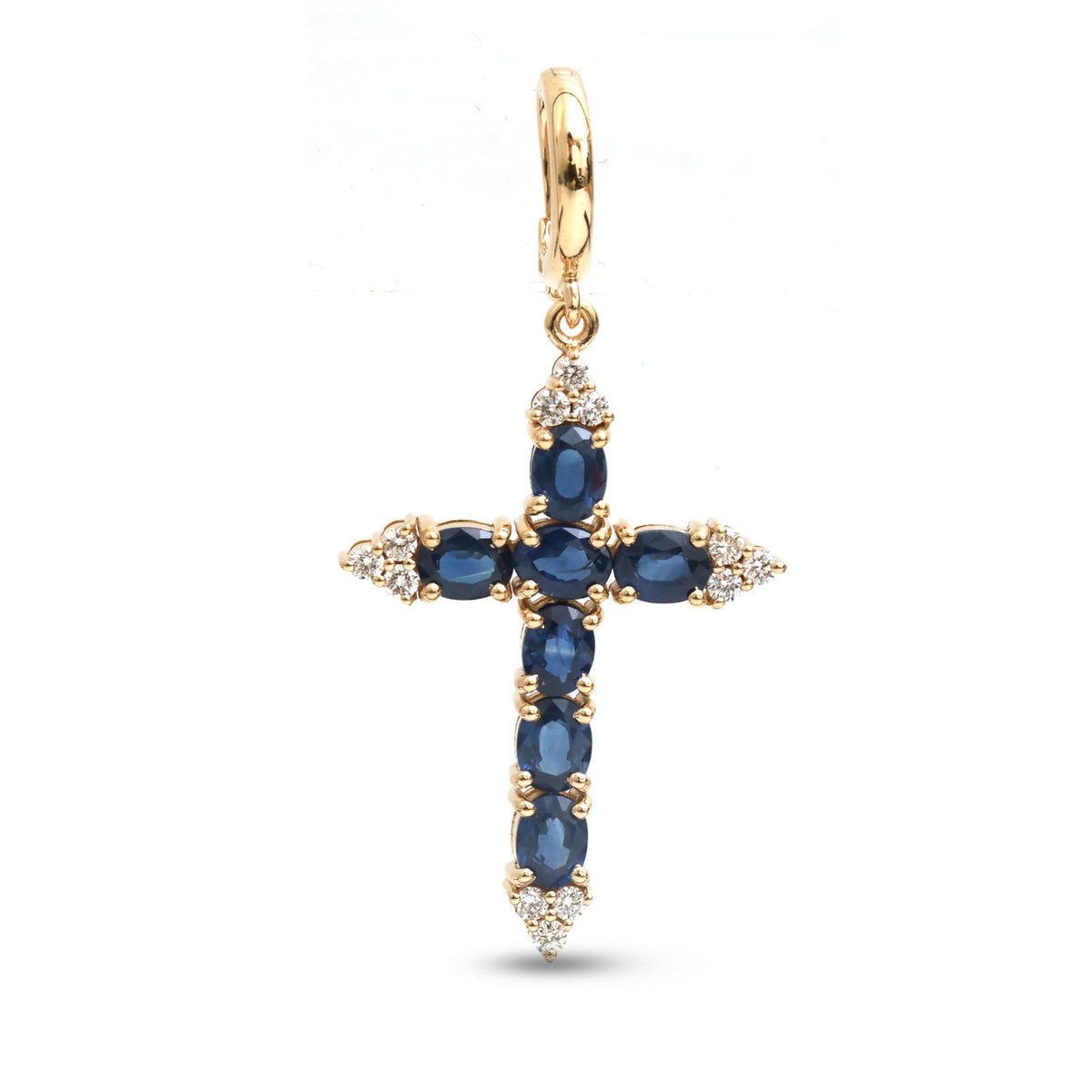 Blue Sapphire Diamond Pendant