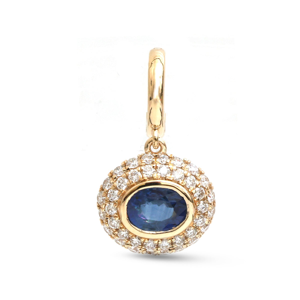 Blue Sapphire Diamond Pendant