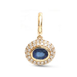 Blue Sapphire Diamond Pendant