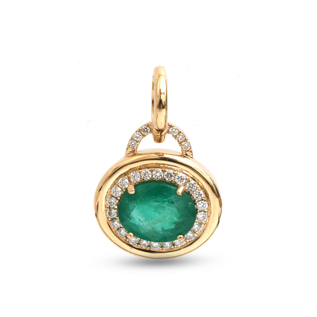 Emerald Diamond Pendant