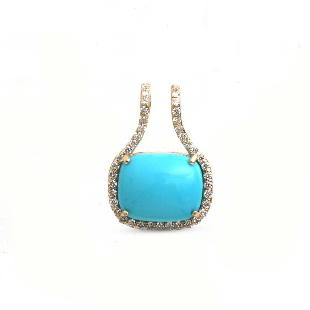 Turquoise Diamond Pendant