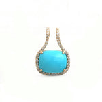 Turquoise Diamond Pendant