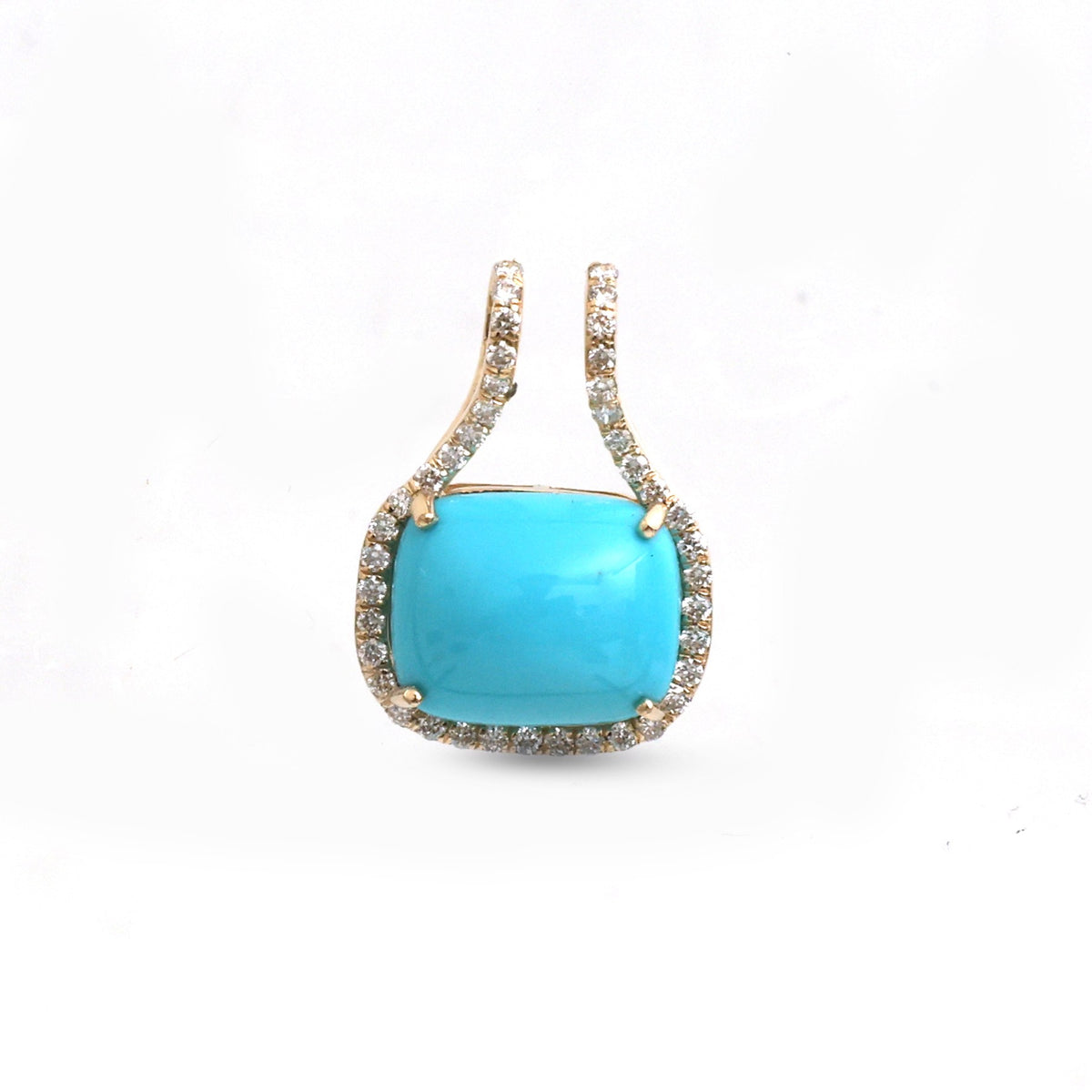 Turquoise Diamond Pendant