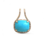 Turquoise Diamond Pendant