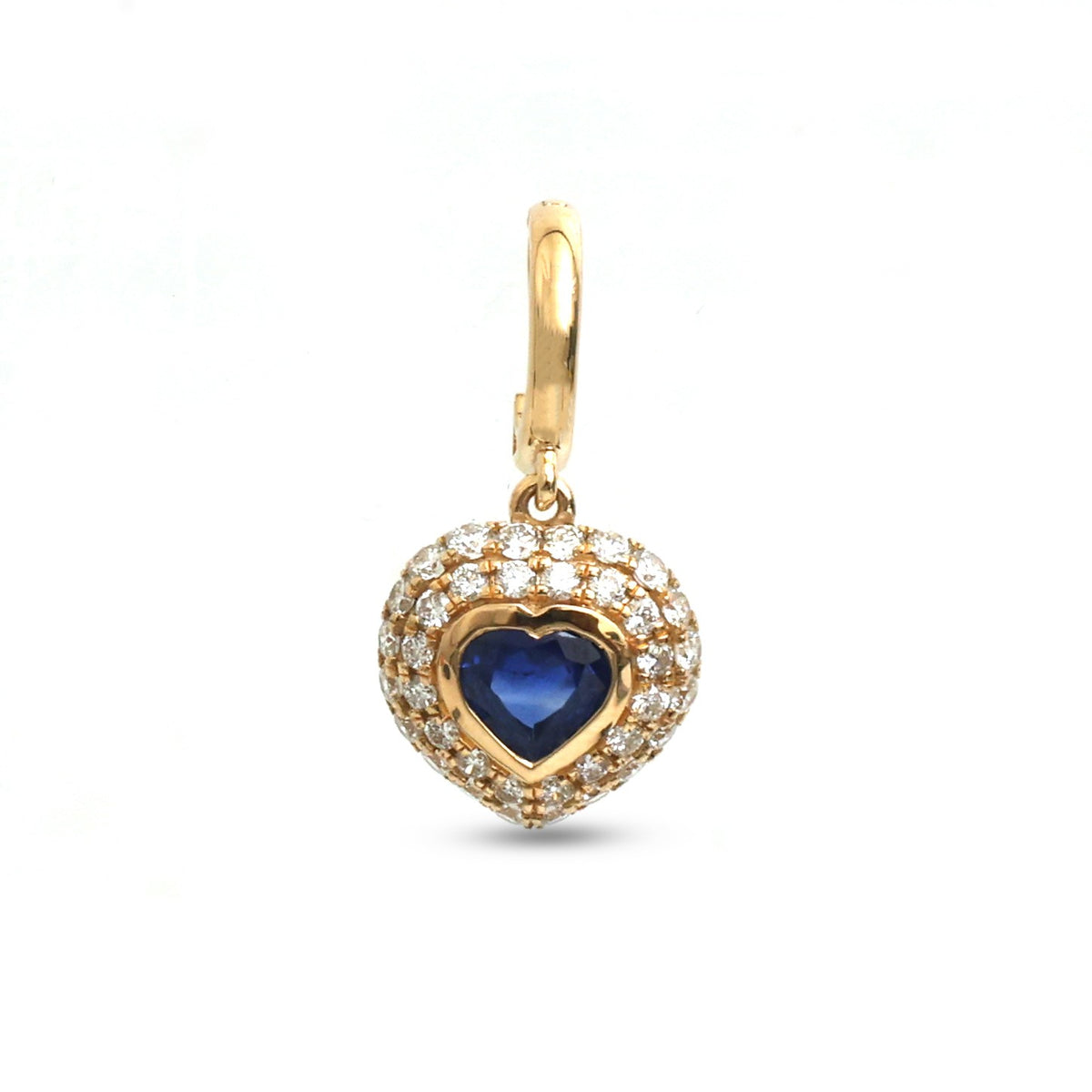 Blue Sapphire Diamond Pendant